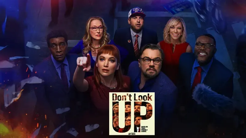 The movie poster of "Don't look up!"